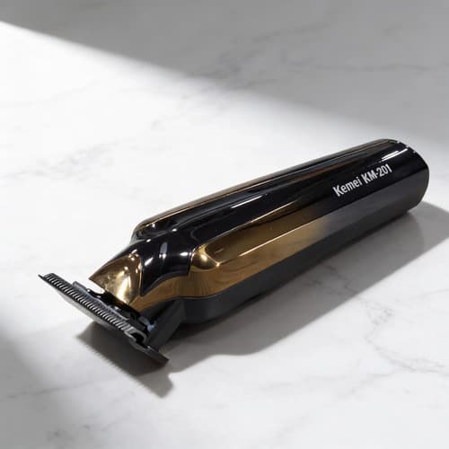 Patillera Trimmer Inalámbrica + Accesorios 8500rpm Kemei Marrón Oscuro