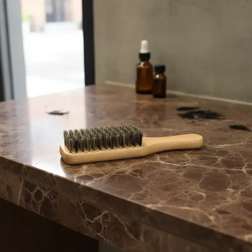 Cepillo Cerdas Duras Mango Madera Peluquería Pro Behmont Natural