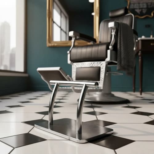 Reposapies Cromado Para Barberia/peluquería Behmont