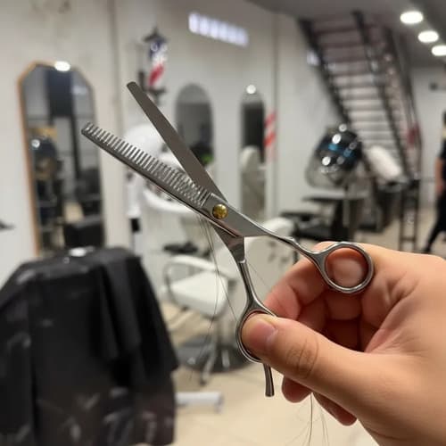 Tijera Entresacar 6 Pulgadas Acero Inox Peluquería Behmont Plateado