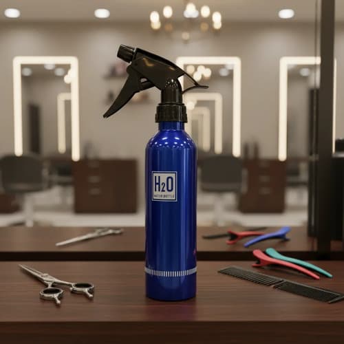 Atomizador Acero Inoxidable Peluquería Profesional Behmont Azul