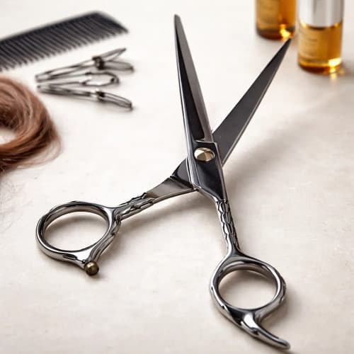 Tijera De Corte Peluquería 5.5 Pulgadas Acero Inox Behmont Plateado