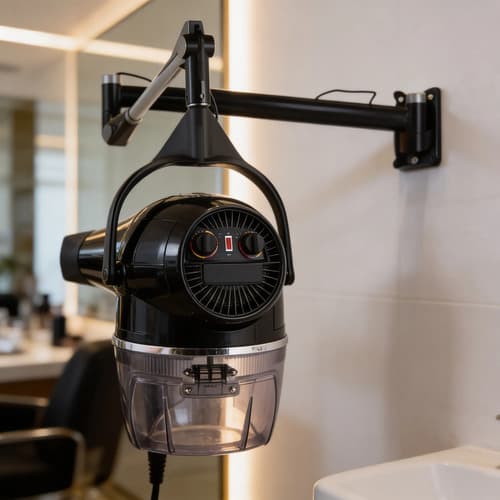 Secador Capilar De Pared Estructura Extensible Profesional Negro