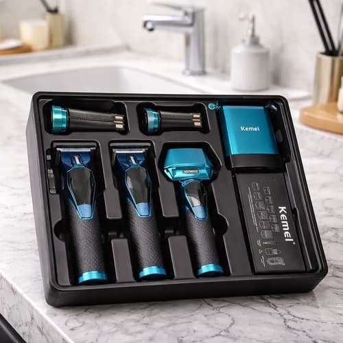 Kit Clipper Trimmer Shaver Kemei Km-8559 2 Baterías Behmont