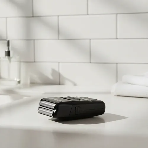 Afeitadora Shaver 2 Rodillos Inalámbrica Kemei Negro