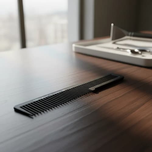 Peine Fibra De Carbono N166 Anticalor Peluquería Behmont Negro